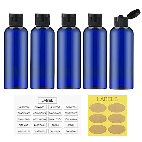 3.4 oz Travel Bottles for Toiletries (Blue)