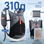 15L Hiking Backpack for Men Women Lightweight Foldable Small Daypack for Travel Camping Outdoor (Grey and Black / 15l)