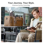 Large Canvas Duffle Bag for Travel (Coffee / 55L)