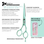 Shear Xpressions It's All Good 5.75" Professional Hair Cutting Scissors (Dr. Everything Will Be Alright - Mint)