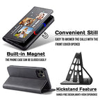 Design Your Personalized Picture Wallet Case Compatible with iPhone 17 Air 7 8 11 12+ Plus 13 14 15 16 Pro Max with Money Card Holder (Black-E)
