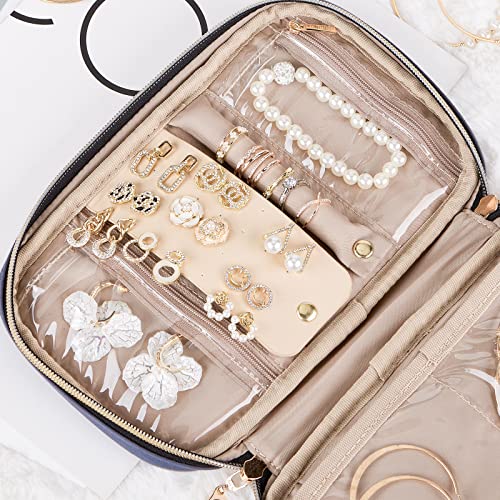 Travel Jewelry Case Organizer (Aegean-Blue / Medium)