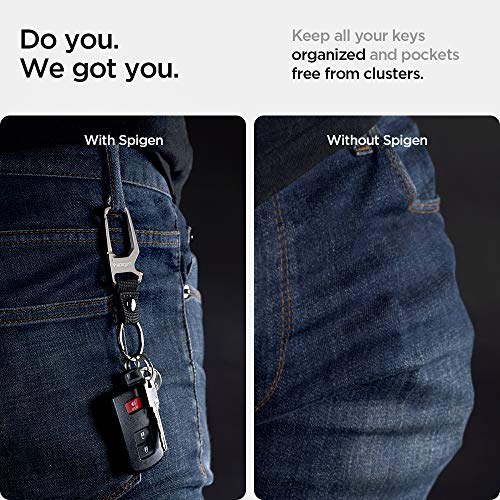 Life Carabiner Key Ring Clip (Key Ring Clip / Gunmetal (1 Pack))