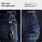 Life Carabiner Key Ring Clip (2-Pack / Gunmetal (2 Pack))