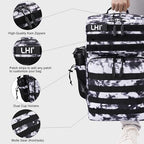 Military Tactical Backpack for Men and Women 45L Army 3 Days Assault Pack Bag Large Rucksack with Shoe Compartment (1.6 Black and White)