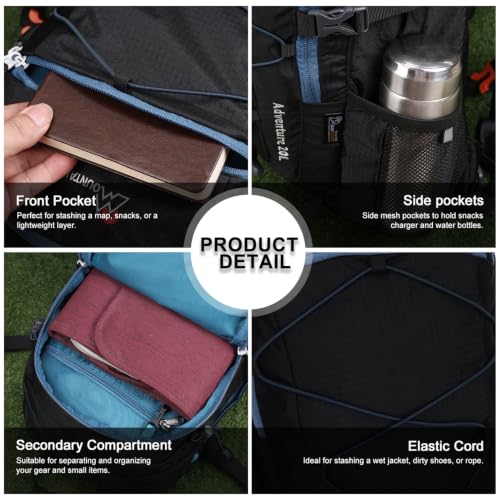 20L Hiking Backpack (Black&blue-20l / 20L)