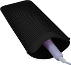 1Pack Silicone Heat Resistant Mat Pouch for Hair Straightener, Curling Iron, Flat Iron and Hot Hair Tools Black