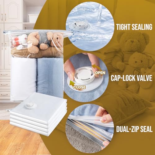 4 Pack Vacuum Storage Bags (4 Jumbo)