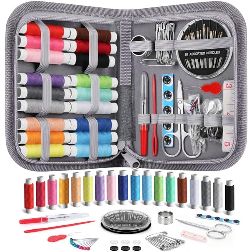 Sewing Kit Gifts for Adults Teen Grils Women Mom Grandma (Gray / M)