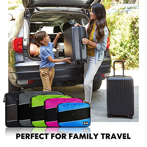 8 Set Packing Cubes (8 set - Grey/Rose)
