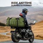 Waterproof Duffel Bag Motorcycle Dry Bag Backpack (Pitch Green / 110L)