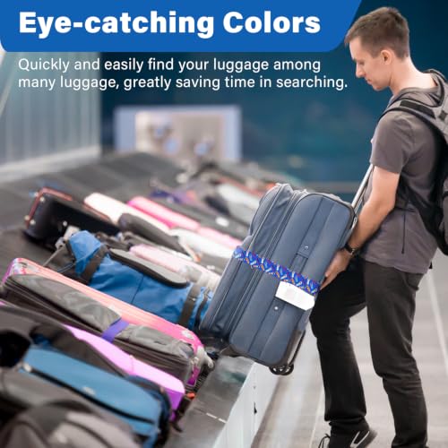 Luggage Straps for Suitcases (Blue Shoes)