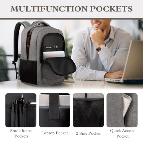 18.4" Large Laptop Backpack (Grey / 18.4 Inch(45L))