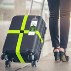8 Pack Luggage Straps and Cruise Tags Set (Green & Wide)