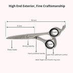 Right-Handed Hair Cutting Scissors – Stainless Steel Barber Shears with Ball Bearing Adjustment Screw – Grooming Tool for Men and Women