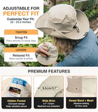Wide Brim Sun Hat for Womens and Mens Sun Hats (Beige XL 1 Pack / Safari)