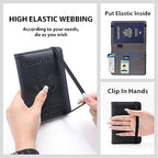 Premium Leather Passport Holder Covers Case (ELA-BLACK)