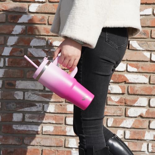 40 oz Insulated Tumbler Water Bottle with Handle (40 Ounces / Navy Blue)