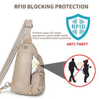 Crossbody Bags for Women Anti Theft Vegan Leather Sling Bag RFID Blocking Chest Bag for Travel (Grey-02)