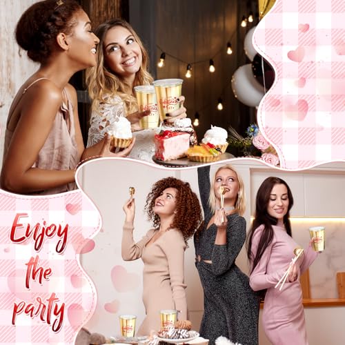 36 Pcs Happy Galentine's Day Plastic Cups 12 oz for Party (Happy Galentine's Day)