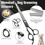 Professional Dog Grooming Scissors Set (Black)