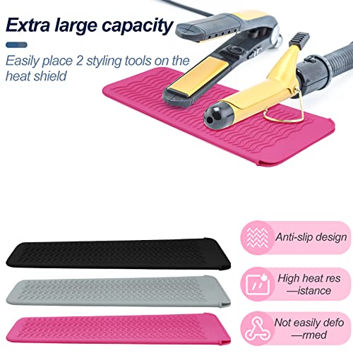 Silicone Heat Resistant Mat Pouch for Hair Straightener (1 Pack / Pink)