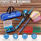 Kids Fishing Pole (Blue (with Fishing Net) / 5FT / 1.5M)