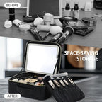 Makeup Bag with Led Mirror (Black-5 / with LED mirror)