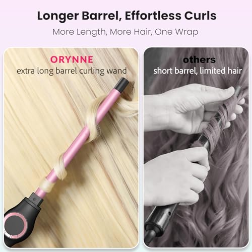 1 2 Inch Curling Wand for Long Hair (1/2" Pink&Black)