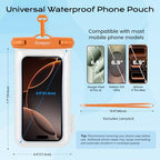 IPX8 Waterproof Phone Pouch ([Orange + Navy])