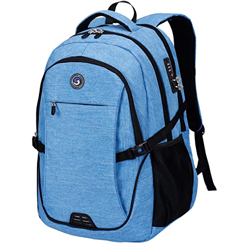 Travel Laptop Backpack for Men Women (Sky Blue)