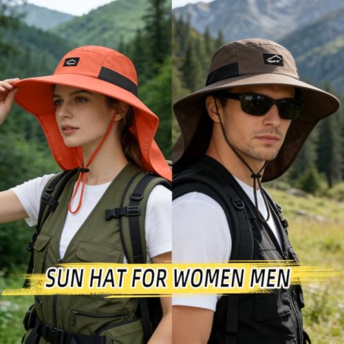 Outdoor Sun Hat for Men Women (1pack-brown)