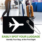 Luggage Tag 8 Pcak (Black)