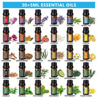550ml Oil Diffuser with 30x5ml Aromatherapy Grade Essential Oils (Deep Color-30)