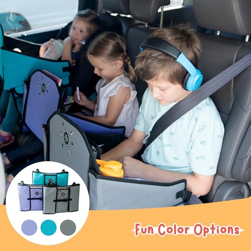 Kids Travel Tray for Car Seat (Teal)