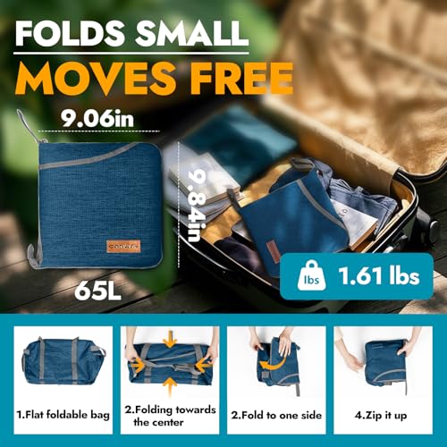 65L Travel Duffel Bag (Aegean Blue / 65L)