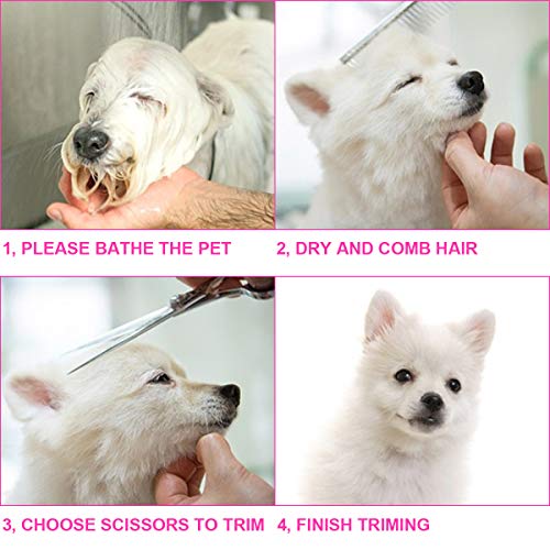 Dog Grooming Kit (Pink / 4 Piece)