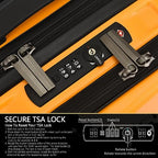 16" Carry on Luggage with 2 Laptop Compartments Airline Approved (Orange / 16 Inch)