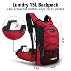 Hydration Backpack with 3L Water Bladder (Red)
