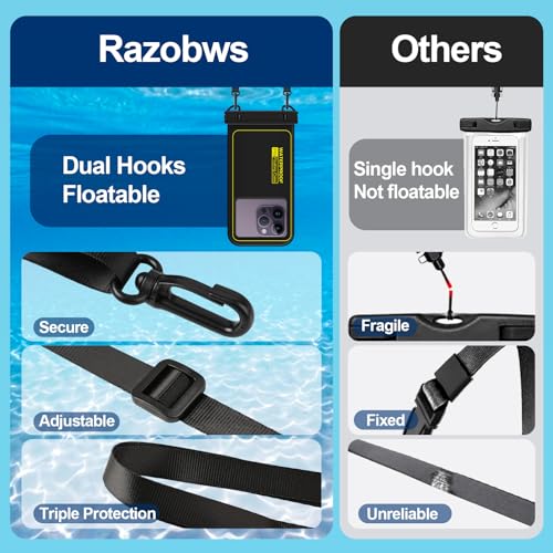 IP68 Waterproof Phone Pouch Floating (Black / Up to 6.8")