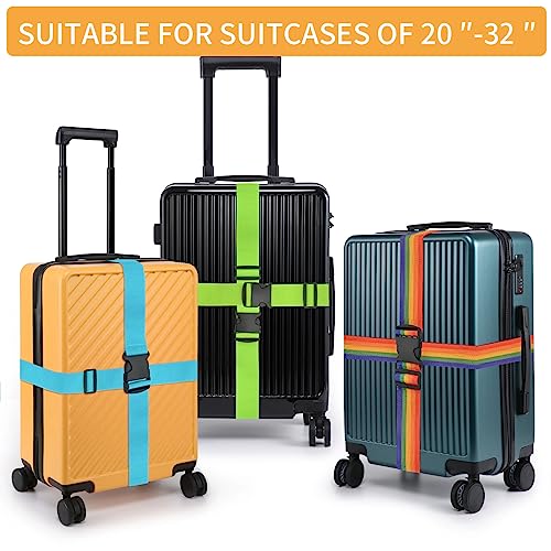 Luggage Straps for Suitcases (Black / 8Pcs)