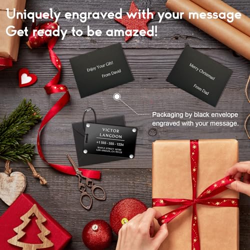 Personalized Luggage Tags for Suitcases (Pure Text-black-largename)