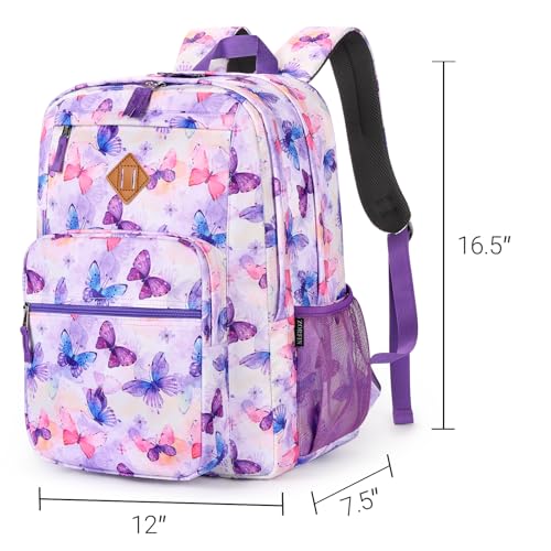26L Backpack for College (Butterfly Purple / 16.5 Inch)