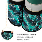 Luggage Travel Cup Holder Free Hand Drink Carrier (Hook & Loop: Leaf)