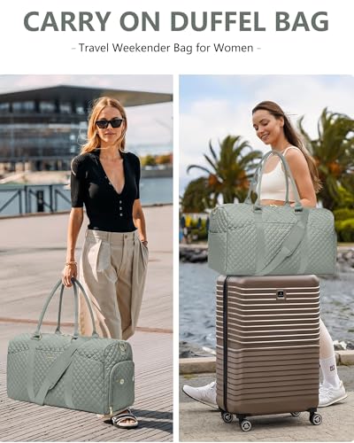 Women Weekender Travel Duffle Bag (04-Sage Green / Large)