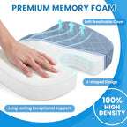 Memory Foam Office Chair Seat Cushion (X-Large / Light Blue)