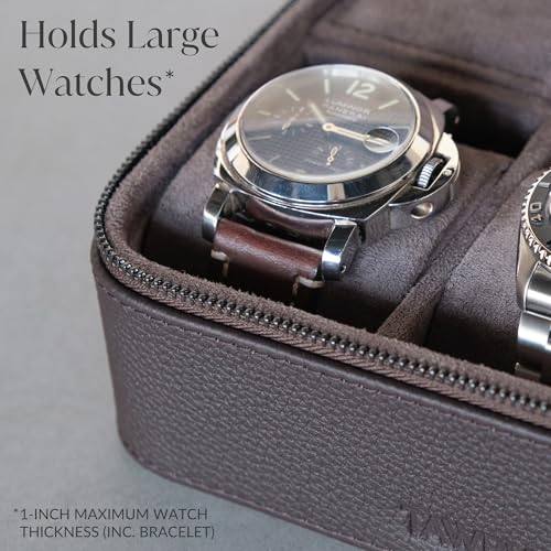 3 Watch Case with Storage Compartment (Brown / 3 Watch Case with Storage)
