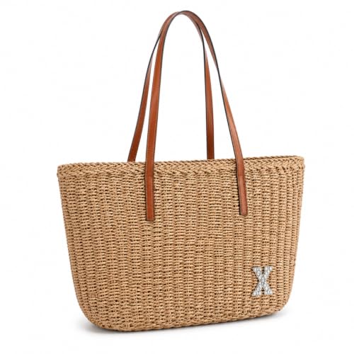 Straw Bags For Women (Khaki-custom)