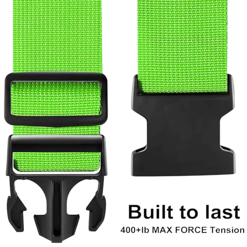 Luggage Straps for Suitcases TSA Approved (Limegreen)
