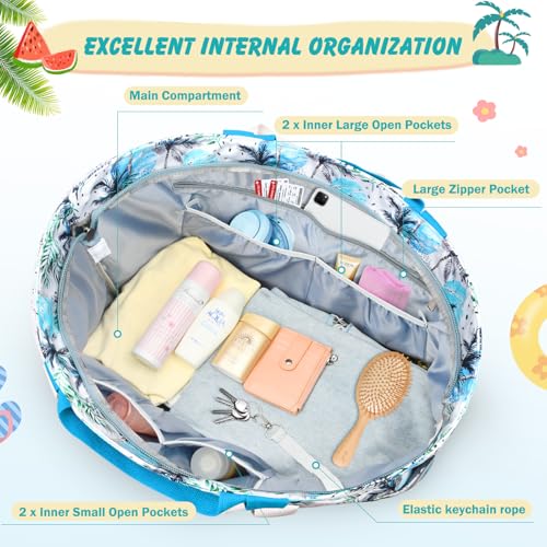 Extra Large Beach Bags for Women (Leaf Beach)